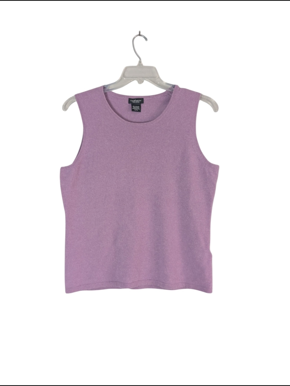 Y2K Lord & Taylor Orchid Cashmere Sweater Tank Sz.XL